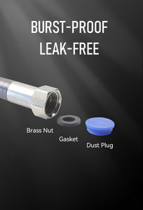 회색 배관 호스 주름형 호스 유연한 금속 파이프 황동 마감 표면 부식 방지 가스 및 물 안전 취급용 - Product Image 5