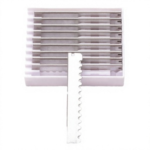 Professional Stainless Steel Non-Disposable Hair Cutting Razor Blades Salon Home Barber Tool for Face Shaving Styling 100 <b>Boxes</b> - Product Image 2