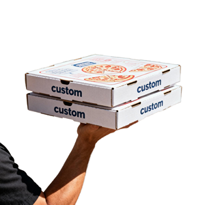 Caja de Pizza de Cartón Corrugado Reciclable con Impresión Flexográfica de Tamaño Personalizado de 10-20 Pulgadas, Embalaje de Papel Ecológico, Cajas de Pizza de Grado Alimenticio - Product Image 1