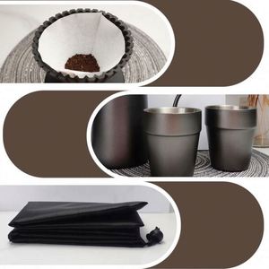 Ensemble de moulin à café manuel de luxe, ensemble de cafetière portable pour le voyage - Product Image 3