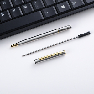 Bolígrafo <span class=keywords><strong>de</strong></span> metal blanco personalizable directo <span class=keywords><strong>de</strong></span> fábrica <span class=keywords><strong>de</strong></span> 1,0mm Utilidades Escolares Hotel Venta al por mayor Bolígrafos personalizados hechos <span class=keywords><strong>de</strong></span> acero - Product Image 6