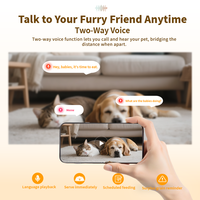 Distributeur automatique intelligent d'aliments pour animaux de compagnie Tuya 2.4G & 5G WiFi, contrôle par application, programmable, étanche, 4L, caméra 1080P, vision nocturne, pour chats et chiens
