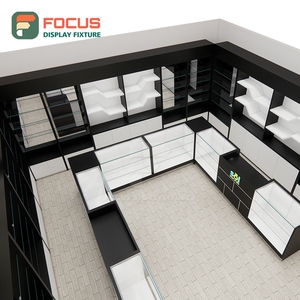 Vitrine de présentation large pour magasin de tabac, en bois et verre, avec éclairage LED, comptoir de présentation de tabac - Product Image 4