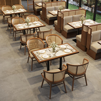 HUALIN Fabrication sur mesure de sets de salle à manger en bois massif pour restaurants (tables, chaises et banquettes)