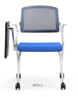 Chaise de formation de couleur grise table et chaises de formation chaise de rééducation quadriceps fémoral avec table d'écriture