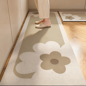 Nouveau style 2026 – <span class=keywords><strong>Tapis</strong></span> <span class=keywords><strong>de</strong></span> sol moderne et simple, lavable, ensemble <span class=keywords><strong>de</strong></span> 2 pièces, en caoutchouc, pour <span class=keywords><strong>cuisine</strong></span> et salle à manger - Product Image 4