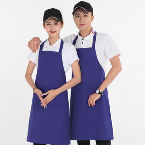 Dark Brown Polyester <b>Apron</b> One Size For <b>Work</b> Suit Drink Food Use Antifouling With Pockets - Product Image 2