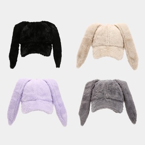 Sinh viên thanh niên mùa thu mùa đông dễ thương tai thỏ mũ bóng chày ngoài trời phụ nữ cô gái dày lông mũ mùa đông ấm áp - Product Image 2