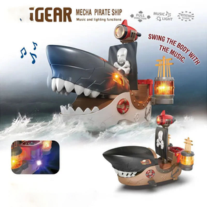 Jouets électriques SY, <span class=keywords><strong>bateau</strong></span> <span class=keywords><strong>pirate</strong></span> en forme de <span class=keywords><strong>requin</strong></span>, expérience de navigation avec lumière et son pour enfants - Product Image 3
