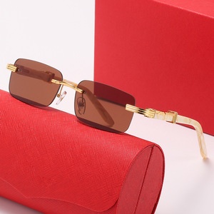 QSF Fashion UV400 lunettes de soleil à plaque carrée optique avec jambe à ressort vente en gros maison sans cadre nouvelle <span class=keywords><strong>carte</strong></span> pour hommes et femmes - Product Image 6