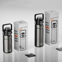 Bouteilles d'eau en acier inoxydable réutilisables, matériau recyclé SUS 316, thermos à double paroi sous vide en acier inoxydable pour l'eau