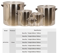 Seau en acier inoxydable 6L 304 316 ménage de qualité alimentaire usiné CNC petit seau à riz à soupe avec application EDM à fil scellé