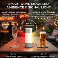 Lampe de service sans fil moderne pour restaurant, lampe de signalisation LED pour serveur, lampe de bureau portable rechargeable pour hôtel, bar, café