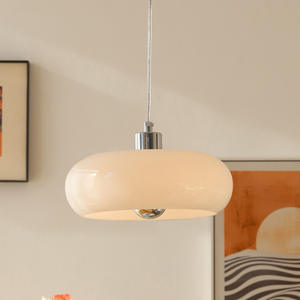 Lampadario medievale nordico bianco crema baumaison in <span class=keywords><strong>vetro</strong></span> stile designer sala <span class=keywords><strong>da</strong></span> pranzo lampadario <span class=keywords><strong>da</strong></span> comodino semplice e moderno - Product Image 5