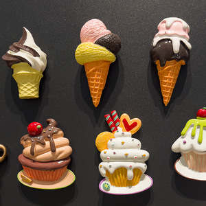 Juego de Imanes de Refrigerador con Diseño de Comida Realista en 3D, Adhesivos de Resina <span class=keywords><strong>para</strong></span> Refrigerador, Lindos Juguetes de Comida en Miniatura <span class=keywords><strong>para</strong></span> Decoración de Cocina - Product Image 3