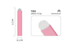 Wholesale Price 0.15mm <strong>Pink</strong> Embroidery Eyebrow Tattoo Handmade <strong>Needle</strong> Blades - Product Image 5