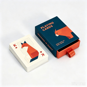 Custom Printed Paper PVC Playing Cards Waterproof <b>Poker</b> Deck with Customized Animal Design Box for Casino Gift Promotion - Product Image 4