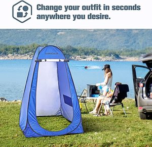 Sailor tenda Shower luar ruangan portabel, aksesori Camper bagus tenda privasi untuk berdandan rumah serupa kamar mandi desain Pop-up Camping