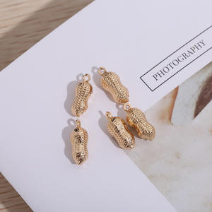 DIY Fabricación de joyas de aleación de plata galvanizada Mini cacahuete colgante hecho a mano collar Material logotipo personalizado 15g al por mayor - Product Image 4