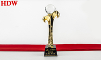 Vente en gros de médailles en résine de cristal personnalisées avec logo personnalisé K9 trophée en verre de reconstitution historique pour championnat