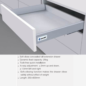 Mềm đóng cửa mở rộng đầy đủ đồng bộ mỏng ngăn kéo đôi bên bảng Ngăn kéo trượt - Product Image 4