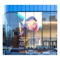 La publicité extérieure d'intérieur a mené l'écran de visualisation transparent pour le mur de la publicité commerciale LED de vitrine