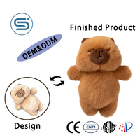 Série de jouets en peluche ODM Capybara mignon marron, coussin de poignet de bureau en peluche, poupée en peluche de dessin animé, cadeau créatif et confortable