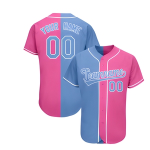 Venta al por mayor de camisetas de béisbol personalizadas con botones, ropa deportiva personalizada para marcas deportivas estadounidenses, bajo MOQ. - Product Image 1