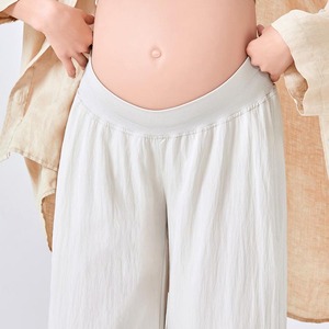 <span class=keywords><strong>Pantalon</strong></span> de maternité YIYI ample et respirant à jambes larges, taille haute extensible avec soutien abdominal, <span class=keywords><strong>pantalon</strong></span> décontracté doux pour femme enceinte - Product Image 3