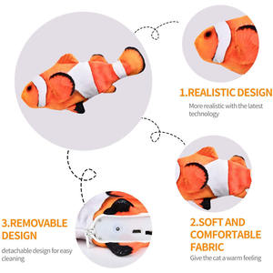 <strong>Floppy</strong> Realistic Simulation Wagging Catnip Interactive Kicker Fun Exercise Electric Moving <strong>Fish</strong> Cat <strong>Toy</strong> - Product Image 6