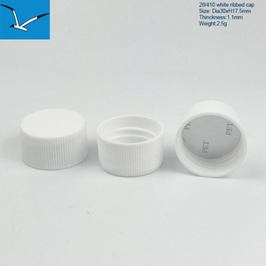 Fast Delivery <strong>Black</strong> 20 410 Ribbed Plastic PP Screw Cap Skirt Lid with Peel Induction <strong>Seals</strong> for PE and PET Bottles - Product Image 4