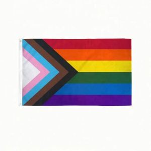 Rainbow Peace Pride <b>Flag</b> Banner 3x5ft Custom Logo Made of Plastic Polyester Silk for LGBT Parade Metal Pole - Product Image 5