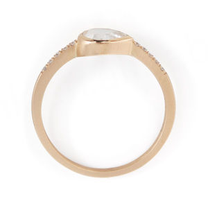 Anillo de Plata de Ley 925 con Forma de Lágrima y Circonita Blanca, Anillo de Diamante Moissanita, Anillos Más Vendidos - Product Image 4