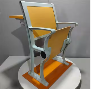 Meubles multifonctionnels pour lycée, bureau et chaise pliants pour étudiants, chaise d'auditorium en bois avec accoudoirs - Product Image 4