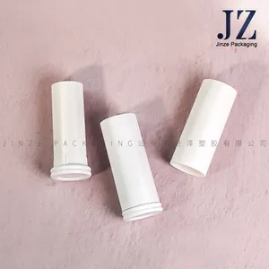 Jinze Black Matte Round Shape Foundation Stick Packaging Stick Blusher Tube Container 13.5g