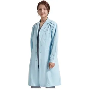Camice Bianco di Alta Qualità per Personale Medico, Uniforme Infermieristica a Maniche Lunghe Unisex, Uniforme Isolante a Maniche Corte - Product Image 3