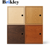 Brikley Bibliothèque Modulaire en Bois Massif pour Salon, Grande Capacité, Écologique, Design Mid-Century, Durable, Personnalisable