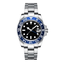 Saphir GMT Quarz-Uhrwerk Ronda 515 Taucher-Uhr mit Eigenem Logo OEM Schweizer Uhrwerk 40mm Edelstahl 10ATM Wasserdicht Unisex