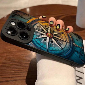 Funda de TPU de Alta Calidad a Prueba de Golpes con Patrón de Brújula y Tacto Suave para iPhone 17 16 Pro Max 14 13 12 11 - Product Image 6