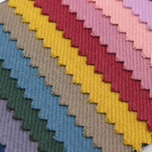 Fournisseur de Shaoxing tissus de lin en coton mélangé sergé épais tissés de couleurs unies teints pour vêtements