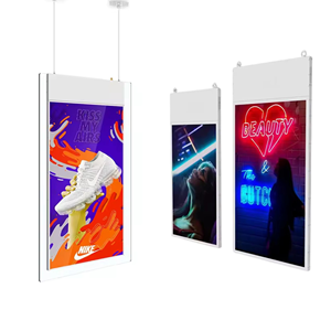 شاشة عرض LCD مقاس 55 بوصة مع شاشة لمس، شاشة LCD مزدوجة الجانب للتعليق على النوافذ، مشغل إعلانات - Product Image 1