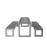 Mobilier d'extérieur durable moderne commercial 183cm Table de pique-nique de camping en bois Ensemble table à manger et banc pour le restaurant à l'extérieur du parc