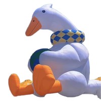 Modèle géant gonflable de canard blanc publicitaire, ballon animal gonflable, décoration de cygne gonflable pour événement