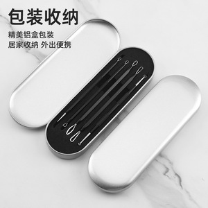 Kit de agujas para el acné para eliminar puntos negros y comedones cerrados, extracción de espinillas, bellamente empaquetado en un elegante estuche de aluminio. - Product Image 2