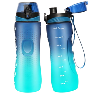 Botella de Agua Deportiva de Lujo 2026, 750 ml, Colorida, con Logotipo Personalizado al por Mayor, Forma Curva en S, Botella de Gimnasio de Plástico, a Prueba de Fugas, Taza Portátil - Product Image 1