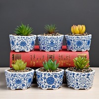 Pots à plantes succulentes en céramique, mini pots à fleurs mignons, petits supports pour plantes, conteneurs pour la décoration de la maison, du bureau et du jardin