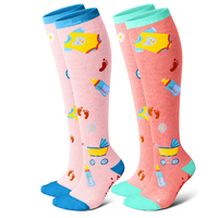 Chaussettes de badminton amusantes en gros, chaussettes de sport décontractées, chaussettes de compression en coton personnalisables avec logo pour le tennis