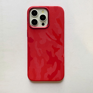 <span class=keywords><strong>Custodia</strong></span> per <span class=keywords><strong>iPhone</strong></span> 15 in Pelle Tecnica per Magnetico Lusso Camouflage 17PROMAX Fatta a Mano IP16 Semplice - Product Image 5