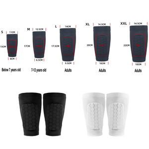 Protector de Espinilla Corto de Fútbol para Niños, Diseño Antideslizante, Protección Integral, Spandex y Nailon, Panal de Abeja - Product Image 3