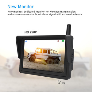 Xe không dây 4.3 inch năng lượng mặt trời đảo ngược Viện trợ Châu Âu tấm giấy phép khung 170 độ rộng phía sau xem <span class=keywords><strong>camera</strong></span> ẩn - Product Image 3